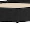 Homeroots Black Ribbed Texture Velvet Upholstered King Bed Frame 583185 - alternate 4
