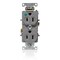 Leviton Dup HG 15A 125V Self-Gr Gry C8200-GY - alternate 1