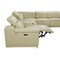 Homeroots Beige Italian Leather Power Reclining U Shaped Eight Piece Corner Sectional With Console 476599 - alternate 4