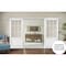 Sartodoors Sturdy Double Barn Door with, Felicia 3599 White Silk with Clear Glass, Silver 13FT Rail Hangers H FELICIA3599DB-S-BEM-36 - alternate 5