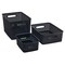 Thinkspace Plastic Weave Bin, Small, Black, 3PK 36000 - alternate 3