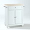 Crosley Cambridge Wood Top Portable Kitchen Island/Cart KF30021DWH - alternate 1