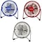 Powerzone PowerZone FE-20 Personal Fan, 4 in Dia Blade, 120 VAC, Blue/Red/Silver FE-20 - alternate 1