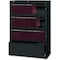 Hirsh 36" W 5 Drawer File Cabinet, Black, Letter 17899 - alternate 1