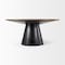 Homeroots 63" Brown and Black Solid Wood and Metal Pedestal Base Round Top Dining Table 597661 - alternate 6