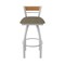 Holland Bar Stool Co Revelle 30in Swivel Bar Stool with Anodized Nickel Finish, Medium Back and Graph Cork Seat 881 - alternate 5
