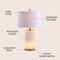 Jonathan Y Eliza 25.5" Contemporary Modern Alabaster Column LED Table Lamp w/ Nightlight Base, White/Gold Leaf JYL6203A - alternate 4