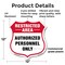 Signmission Restricted Area Shield Sign Authorized P, 12 Inch X 12 Inch, Plastic Sign SHI-P-12-456 - alternate 4