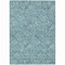 Homeroots 3' X 5' Teal Blue And Ivory Floral Washable Indoor Outdoor Area Rug 594665 - alternate 3