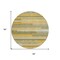 Homeroots 8' Gold Wheat And Ivory Round Striped Washable Indoor Outdoor Area Rug 613280 - alternate 7