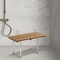 Homeroots 18" X 20" Brown Teak Rectangular Shower Bench 549348 - alternate 2