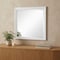 Homeroots 38" White Square Wood Framed Accent Mirror 478624 - alternate 2