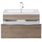 Cutler Trough Collection 30 in Wall Mount Modern Bathroom Vanity - Organic FV-TR-ORGANIC30 - alternate 3