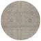 Homeroots 8' Taupe Terra Cotta And Tan Round Floral Washable Indoor Outdoor Area Rug 604739 - alternate 6