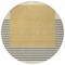 Homeroots 8' Gold Black And Beige Round Striped Washable Indoor Outdoor Area Rug 597219 - alternate 5