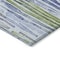 Homeroots 9' X 12' Sky Blue And Fern Green Striped Washable Indoor Outdoor Area Rug 617696 - alternate 5