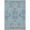 Homeroots 8' X 10' Sky Blue Gray And Charcoal Floral Washable Indoor Outdoor Area Rug 605488 - alternate 5