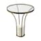 Homeroots 24" Black And White Glass Round End Table 380677 - alternate 1