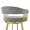 Armen Living Chelsea 26in Swivel Counter Stool with Gold Brushed Stainless Steel and Anchor Gray Fabric LCCSBABGLAGRY26 - alternate 4