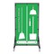 5S Supplies Housekeeping Shadow Board Broom Station V4, Green / White Shadows, Kit + Stand HSB-V4-GREEN/WHITE-KIT-STAND - alternate 1