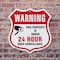 Signmission 24 Hour Surveillance Shield Sign Warning, 6 Inch X 6 Inch, Plastic Sign SHI-P-6-347 - alternate 6