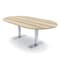 Skutchi Designs 7ft Conference Table With Power Unit | 6 Person Modular Racetrack Meeting Table | Harmony Series HAR-RAC-48X84-T-K525-ESIL - alternate 1