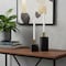Homeroots Set of Two Black And Gold Geometric Metal Tabletop Taper Candle Holders, 2PK 608536 - alternate 3