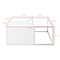 Homeroots Set of Three 37" Clear And Silver Glass  Stainless Steel Square Mirrored Bunching Coffee Tables 528846 - alternate 5