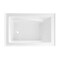Kingston Brass 48" Acrylic Rectangular 3-Wall Alcove Tub, Left Hand Drain and Anti-Skid Surface, Glossy White VTAM4832L22D - alternate 4