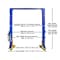 Atlas Automotive Equipment Platinum Pvl12 Ali Certified Commercial Grade Overhead 2-Post Lift 12,000 Lb. Capacity AP-PVL12-3 - alternate 8
