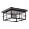 Vaxcel Manchester 2-Light Matte Black Outdoor Flush Mount Ceiling Light with Clear Glass T0847 - alternate 1