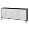 Homeroots 68" Black and White Distressed Carved Floral Sideboard with Four Doors 568415 - alternate 2