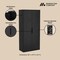Manhattan Comfort Rivington 38in Bookcase Cabinet in Black - Set of 2 2-BC004-BK - alternate 4