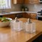 Homeroots Set of Two Clear And Silver Crystal Striped Pepper Shakers 375770 - alternate 4