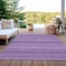 Homeroots 8' X 10' Lavender And Purple Striped Washable Indoor Outdoor Area Rug 610603 - alternate 4