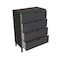 Homeroots 30" Dark Gray Four Drawer Standard Chest 552264 - alternate 5