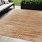 Homeroots 5' X 8' Salmon And Copper Abstract Washable Indoor Outdoor Area Rug 587645 - alternate 1