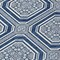 Homeroots 3' X 5' Navy Blue And Ivory Geometric Washable Indoor Outdoor Area Rug 610835 - alternate 3