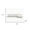 Homeroots 160" White Linen Blend Modular Sofa With Ottoman And Storage 714554 - alternate 3