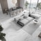 Apollo Tile 23.6in x 23.6in Polished White with Gray-Gold Porcelain Wall and Floor Tile 15.5 sq ft/case, 4PK AR88STAPL2424 - alternate 2