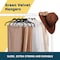 Lifemaster Velvet Skirt Hangers, Adjustable Clips, 360 Deg Swivel Hook, Non-Slip, Holds 10 lbs, Green, 10PK LMVSH10GN - alternate 8