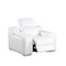 Homeroots 41" White Italian Leather Wall Hugger Recliner With USB 634540 - alternate 8