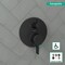 Hansgrohe Ecostat Pressure Balance Trim S with Diverter in Matte Black 04447670 - alternate 2