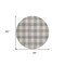 Homeroots 8' Taupe And Gray Round Plaid Washable Indoor Outdoor Area Rug 595447 - alternate 4