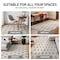 World Rug Gallery Scandinavian Arrow Shag Area Rug 2 ft x 3 ft Beige WR126BEIGE2X3 - alternate 5