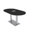 Skutchi Designs Racetrack Conference Table With Power Unit, 36 in W, 72 in L, Black HAR-RAC-36X72-DOU-U999ST19-ESIL - alternate 1