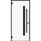 Vdomdoors Front Exterior Prehung Steel Door Ronex0144 Grey Entry Metal Modern Painted W36xH80 Right hand RONEX0144EXD-GRE-W36 x H80-RH-I - alternate 1