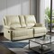 Homeroots 76in Beige Faux Leather Manual Reclining Love Seat With Storage 329415 - alternate 5