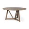 Homeroots 60" Brown Rounded Solid Wood Pedestal Base Dining Table 380461 - alternate 1