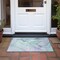 Homeroots 2' X 3' Blue and Gray Abstract Washable Non Skid Indoor Outdoor Area Rug 559352 - alternate 3